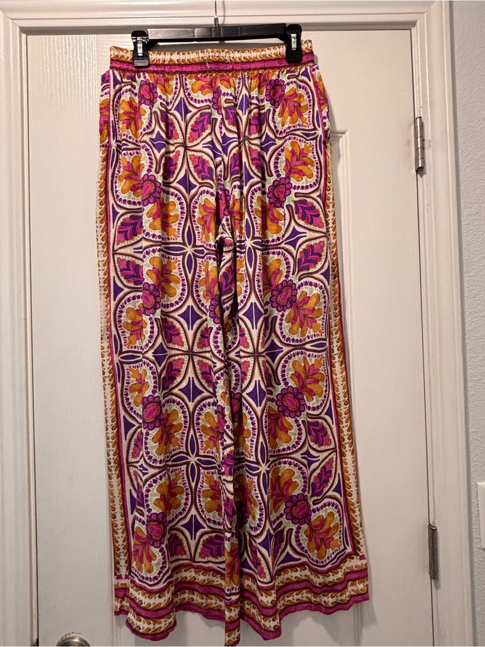 Free People Emerson Pop Printed Wide-Leg Pants – Size Small Boho Festival Coast - Picture 7 of 9